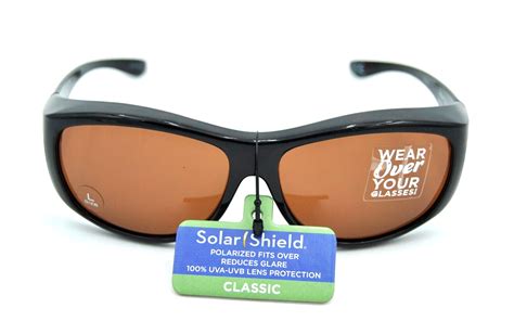 polar shield sunglasses over glasses.